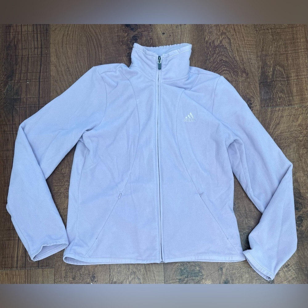 Adidas women Climawarm fleece jackets Sz Medium lavender